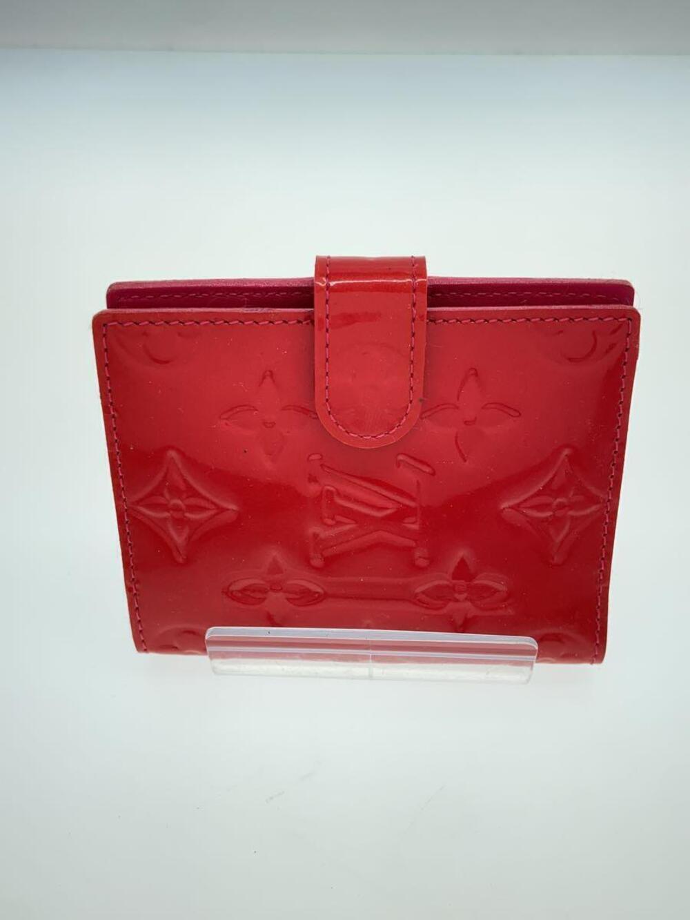 LOUIS VUITTON Card Case Wallet Enamel RED